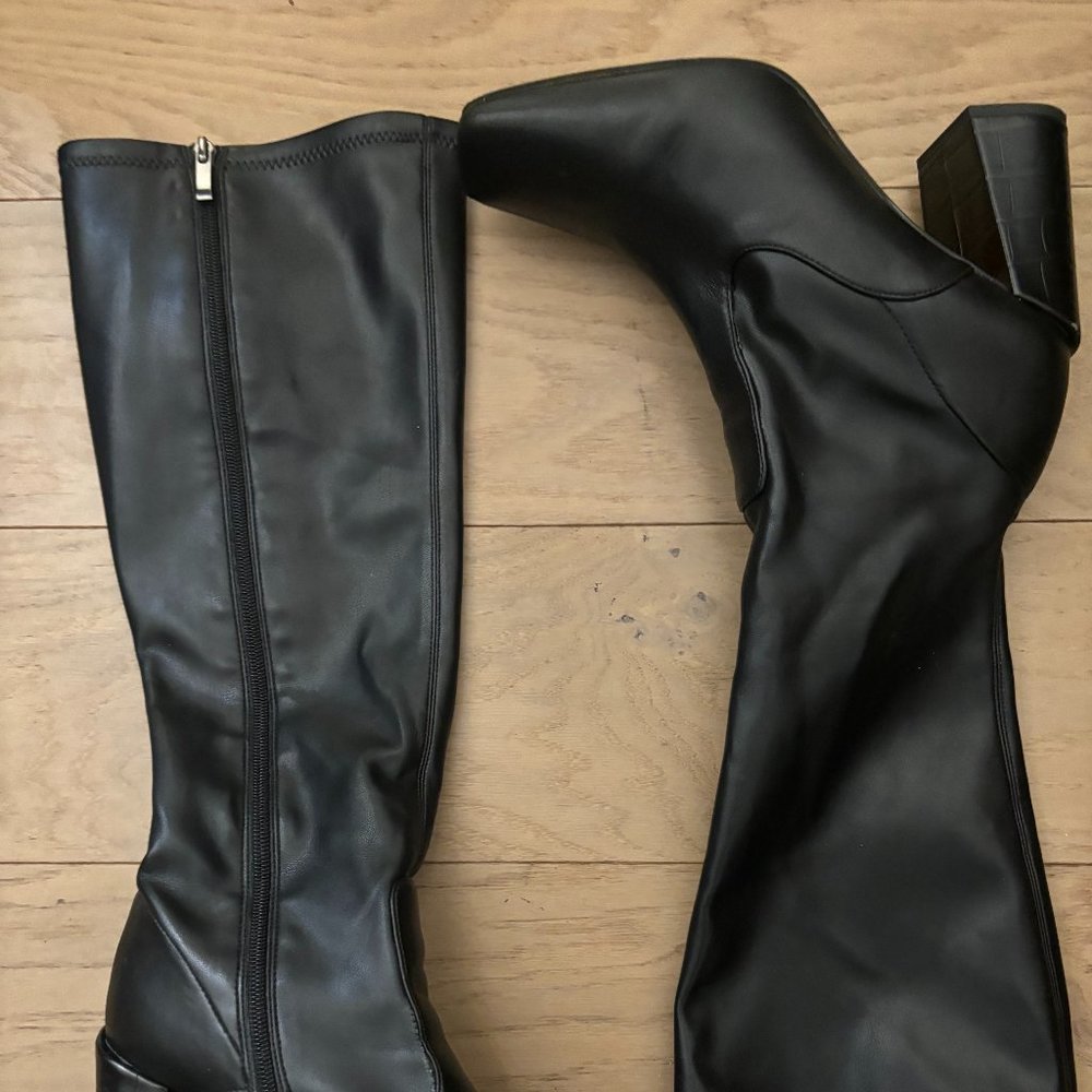Franco Tribute Wide Calf Knee High Boot - Black- sz 10 - Picture 3 of 4